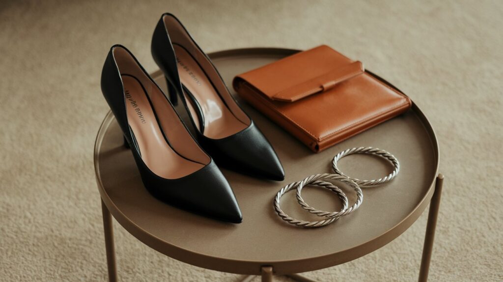 heels,wallets and bangles