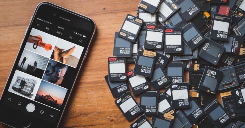 smart phone and sd cards