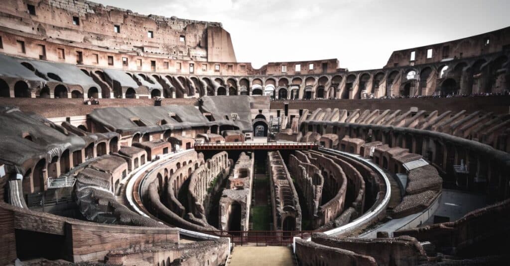 The width of the Colosseum's arena in Rome