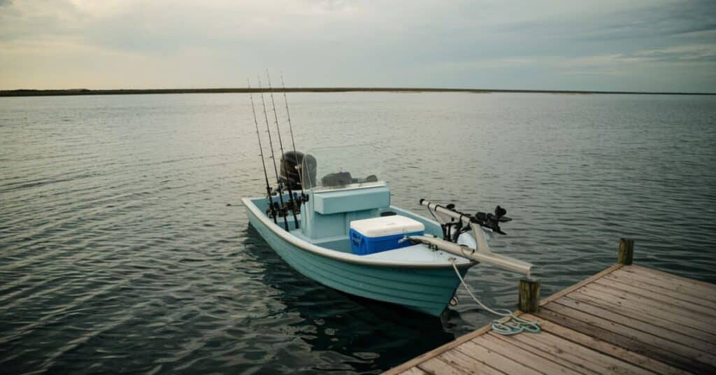 A fishing boat is ready to catch fishes