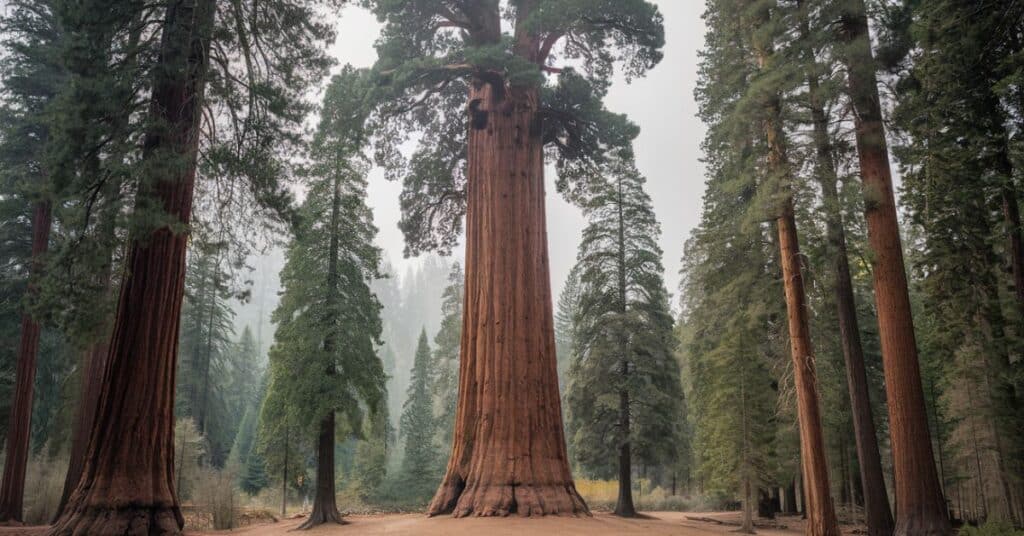 The General Sherman tree, the largest tree on Earth in Sequoia National Park.