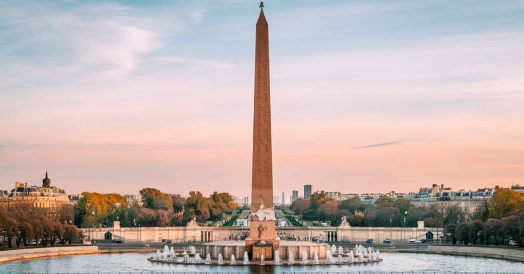 the 50 feet Luxor Obelisk in Paris excluding its base