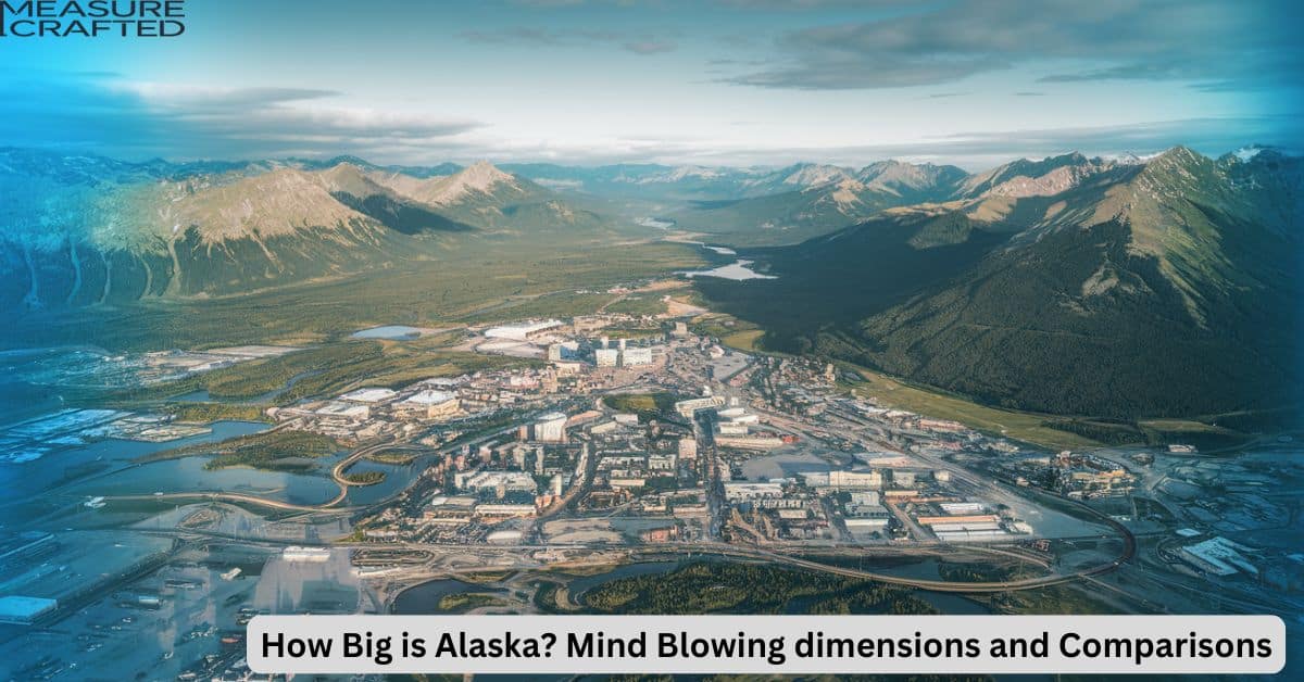 An aerial view of the city of Alaska, with a network of roads and buildings. The city is surrounded by mountains, with a few visible peaks.