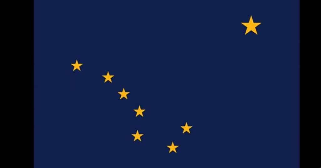 A picture of the alaska's flag.