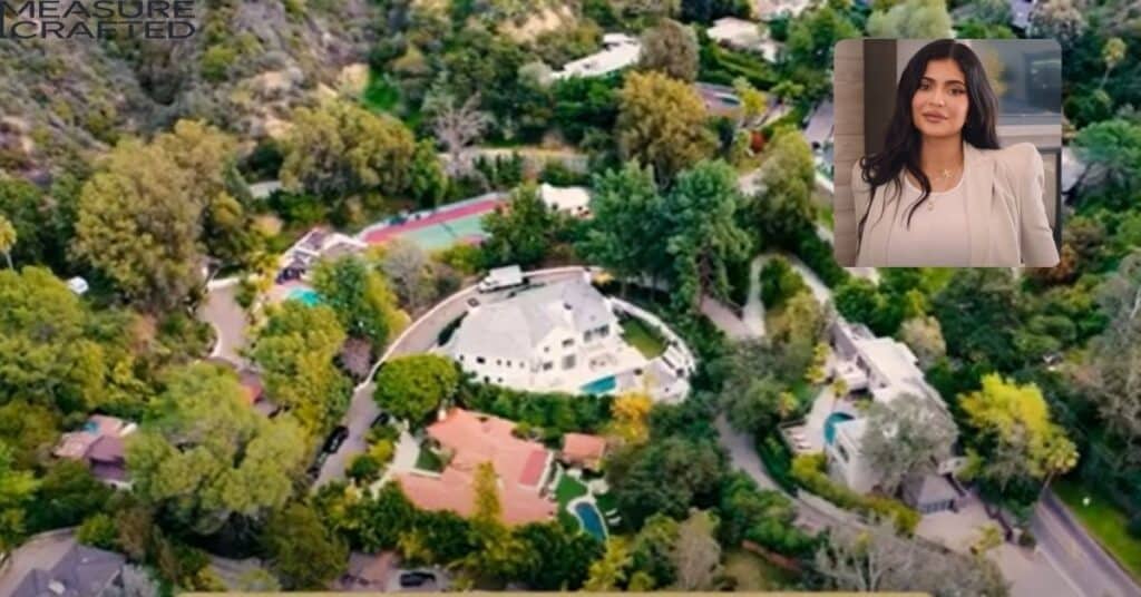 Ariel picture of kylie jenner's estate which is in known as Holmby Hills Estate.