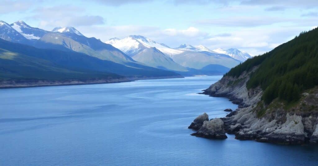 Coastline of Alaska.