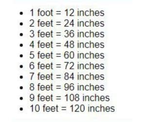 Convert 48 Inches in Feet